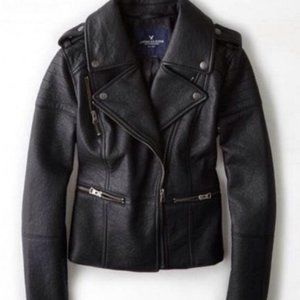 American Eagle Quilted Vegan Leather Moto Jacket